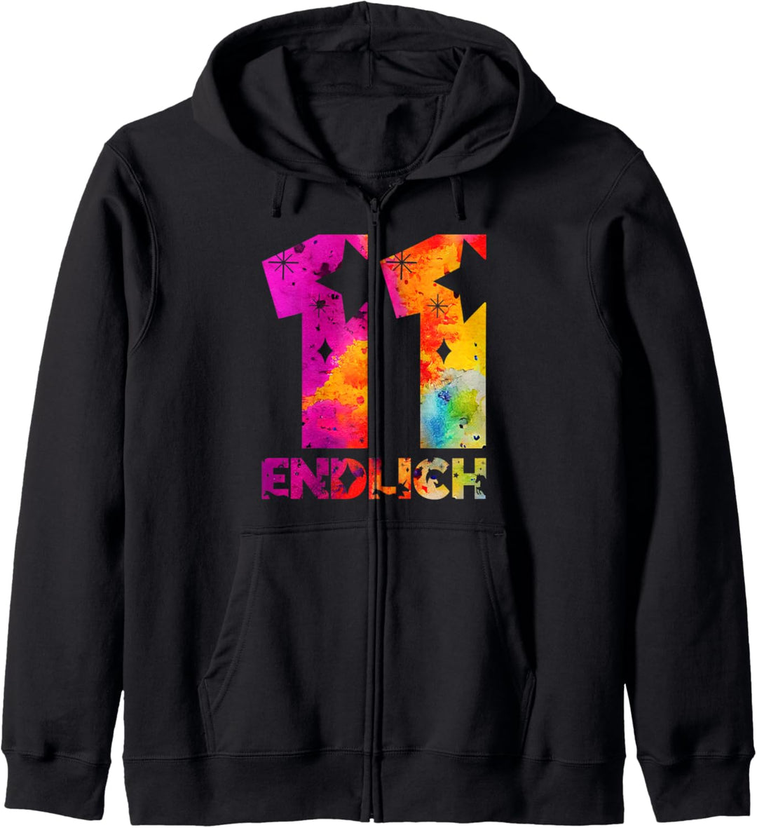 ENDLICH 11. GEBURTSTAG EINHORN Kapuzenjacke