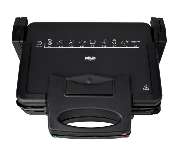 Silva Homeline KG 2410 Kontaktgriller – 1700W, Antihaftbeschichtete Grillplatten, Grillfläche 20,3 x