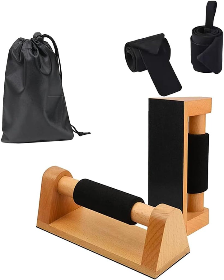 Aka & Lou 2 Push up bars aus Buchenholz, Parallettes calisthenics Griffe für Muskelaufbau, home fitn