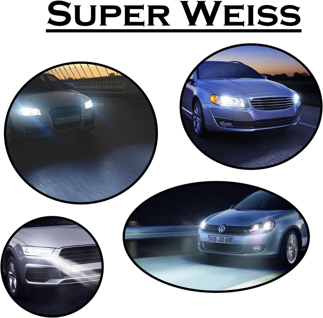 10x Super Weiss H6W 12V BAX9s Original Jurmann Trade Xenon Look 6000K Halogen Ersatz PKW Lampe