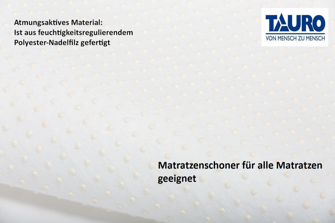 TAURO Noppen Matratzenschoner Textil 90 x 200 cm, (Einzelpack =1 Stück) 90 x 200 cm Einzelpack, 90 x