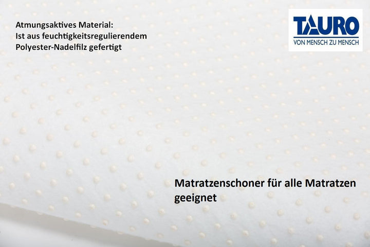 TAURO Noppen Matratzenschoner Textil 90 x 200 cm, (Einzelpack =1 Stück) 90 x 200 cm Einzelpack, 90 x