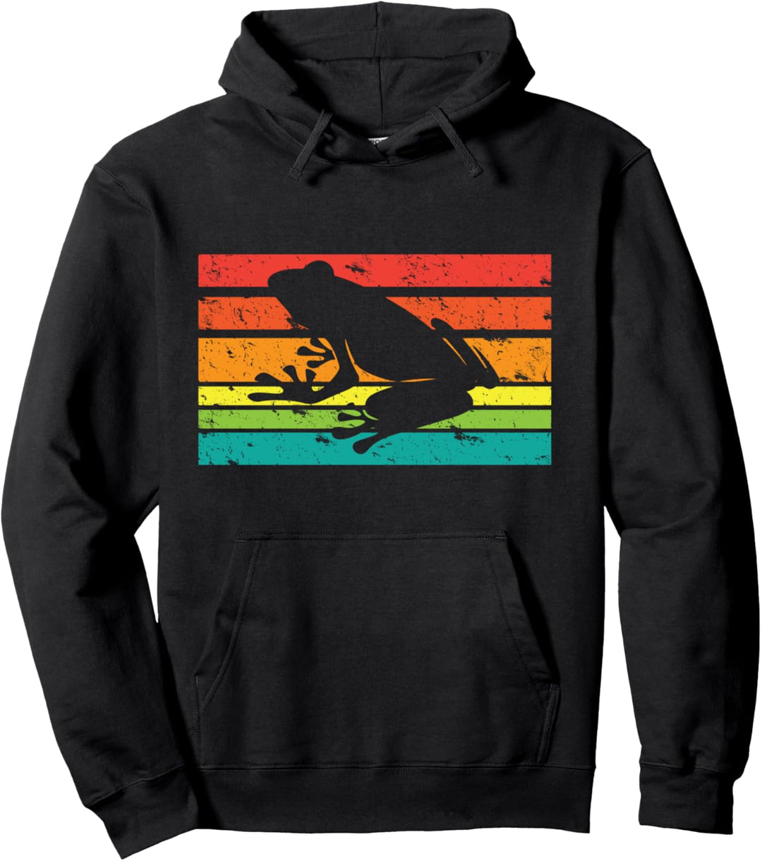 Vintage Frösche I Lustiges Retro Frosch Pullover Hoodie