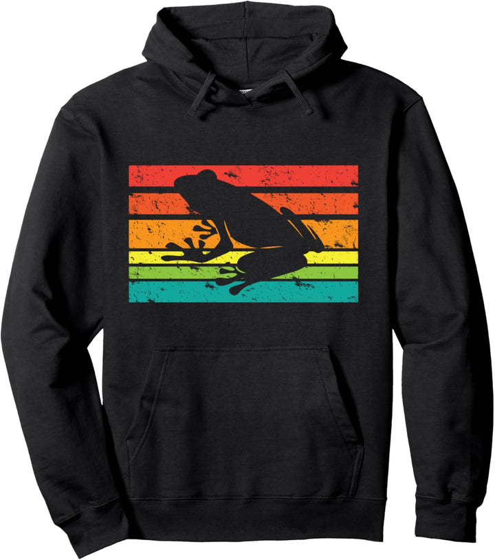Vintage Frösche I Lustiges Retro Frosch Pullover Hoodie