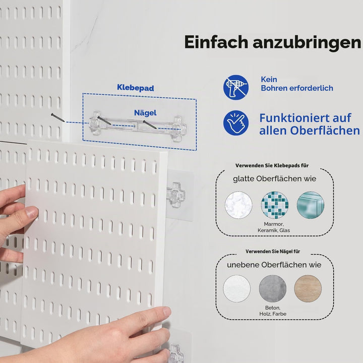 Keepo Stecktafel-Kombinationsset, Stecktafeln und Zubehör, modular zum Aufhängen für Wand-Organizer,