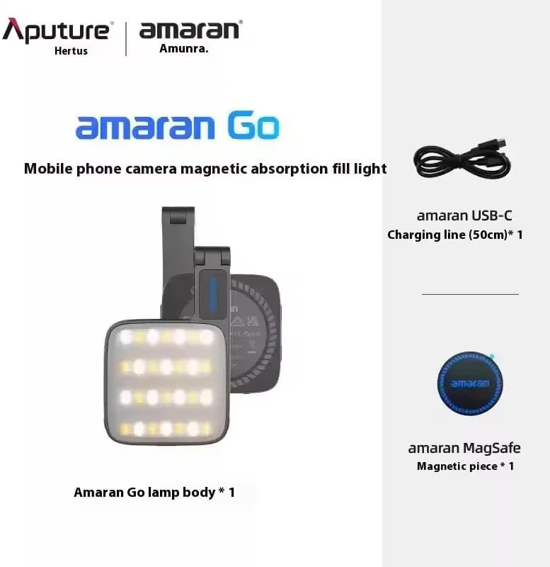Amaran Go Magnetische Selfie-Telefon-Lichtquelle mit verstellbarem Spiegellicht, CCT 2700 K-6500 K,