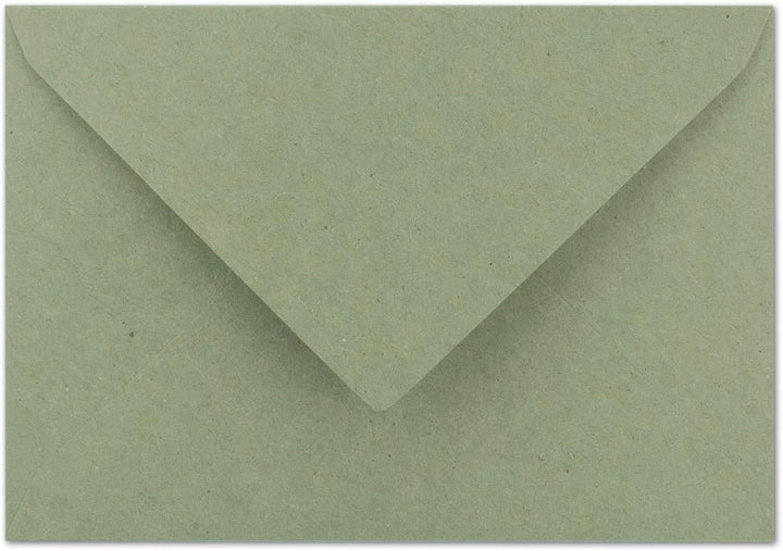 500x Vintage Brief-Umschläge DIN C5 Kraftpapier 120 g/m² - 157 x 225 mm - grün Recycling - Nassklebu