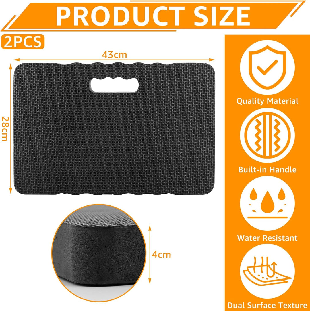 APACALI 3 Stück Garten Kniekissen Schwarz, 43x28x4CM Kniekissen Arbeit, Dicken Kniekissen Garten, Wa