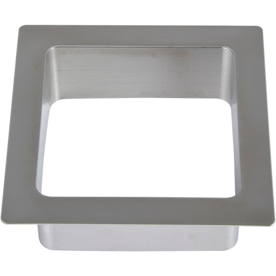 LAMP Einwurfrahmen eckig für Abfallsammler (Durchwurfrahmen) 108x108 mm, Inox