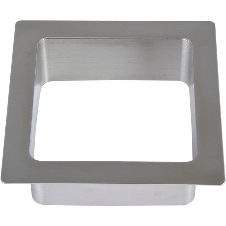 LAMP Einwurfrahmen eckig für Abfallsammler (Durchwurfrahmen) 108x108 mm, Inox