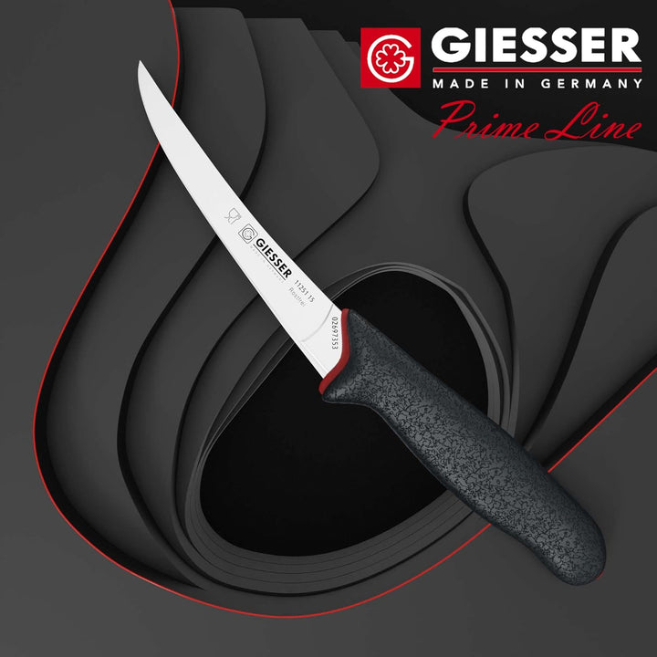 Giesser seit 1776 - Made in Germany - Ausbeinmesser rutschfest PrimeLine, starke Klinge 15 cm, schwa