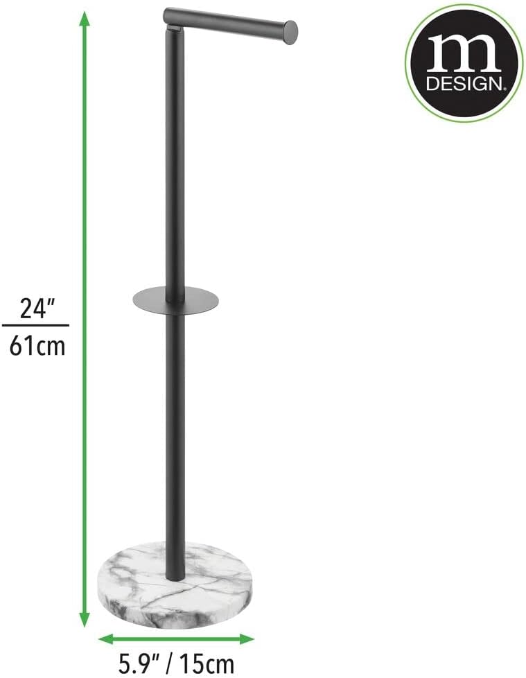 mDesign Toilettenpapierhalter frei stehend – moderner Papierrollenhalter für Badezimmer & Gäste-WC –