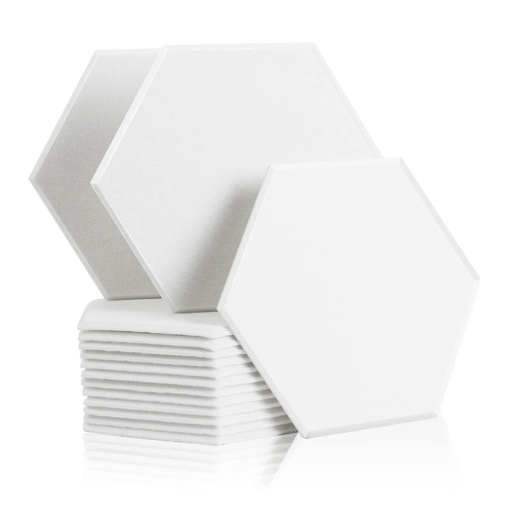 Rdutuok 12 Stück Akustik Panel,30x26x1cm Hexagon Akustik Absorber Schallschutzplatten Akustikpaneele