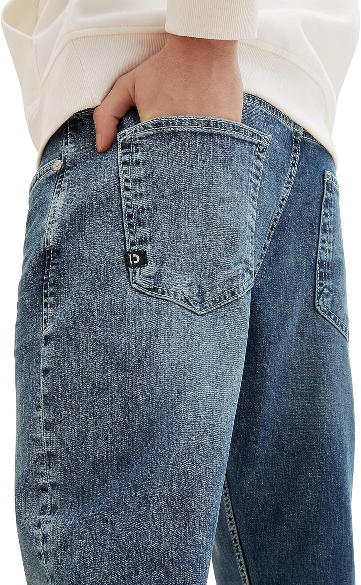 TOM TAILOR Denim Herren Piers Slim Jeans mit Stretch 36W / 34L 10119 - Used Mid Stone Blue Denim, 36