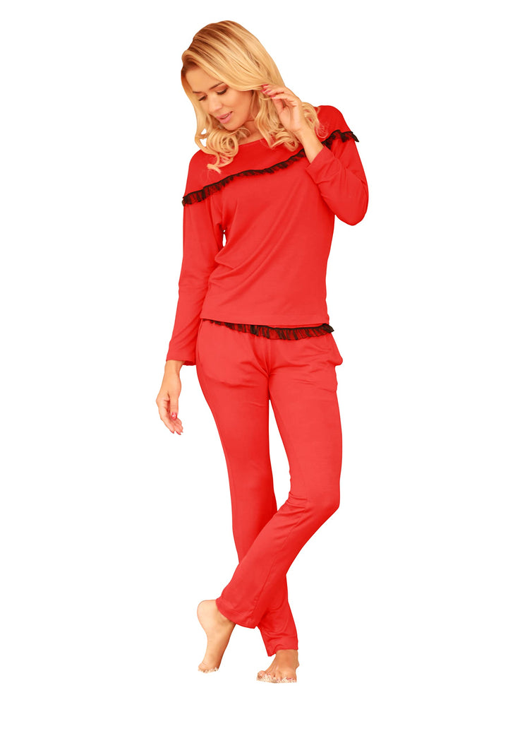 Kalimo Damen Calpe Pyjamaset L Rot, L Rot