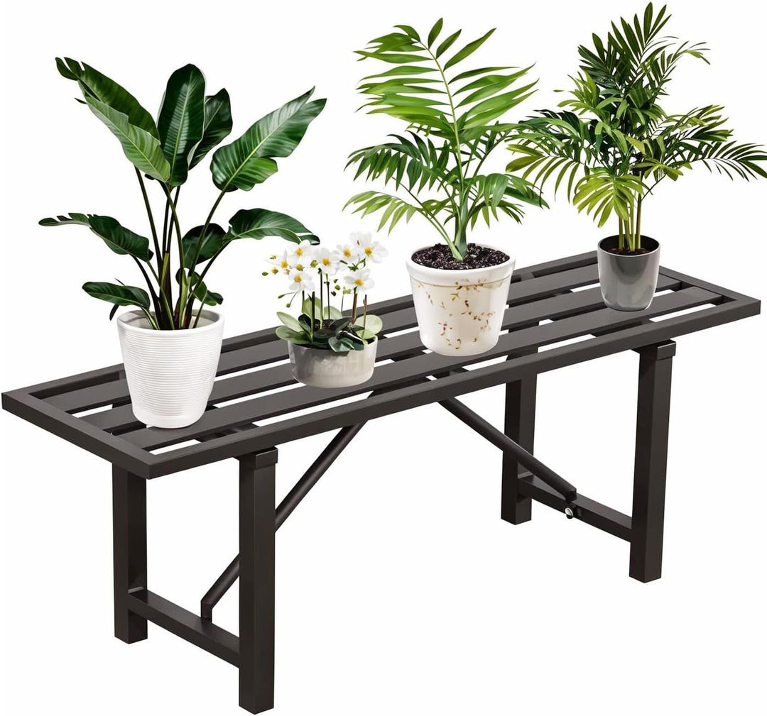 Pflanzenständer Blumenständer Draussen& Innen Aluminium, Blumenbank Pflanzen Blumenregal für Garten,