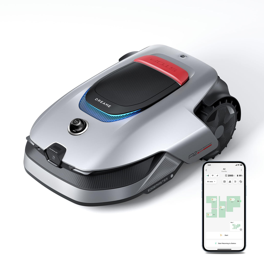 DREAME Mähroboter A2 ohne Begrenzungskabel, 360° 3D LiDAR + AI Vision, Auto-Begrenzungseinrichtung,3