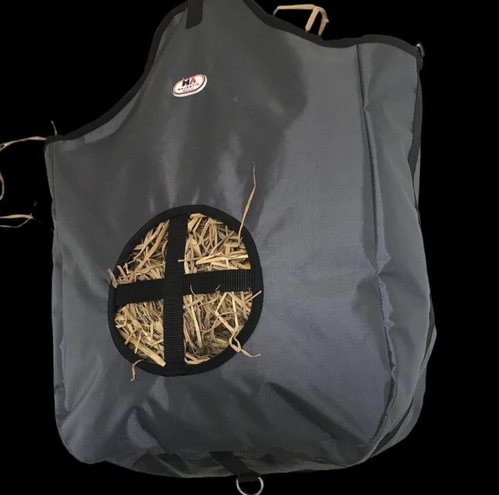Majestic Ally Heufuttertasche aus Nylon für Pferd, Ziege, Schaf doppelseitiges offenes Futterloch mi