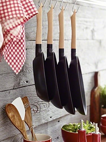 STAUB Gusseisen Pfanne mit Holzgriff, 28 cm, Induktionsgeeignet, Schwarz Schwarz 28 cm, Schwarz 28 c