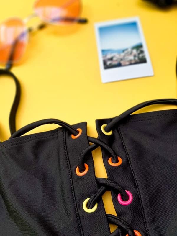 Selente Love & Fun Damen Bikini/Badeanzug/Monokini in verführerischem Design M Badeanzug Schwarz, M