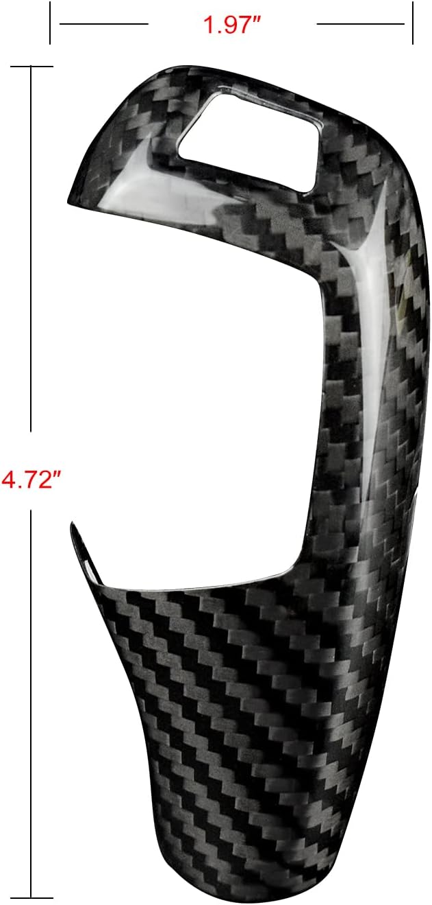 KUNGKIC Kohlefaser Auto Schaltknüppel Abdeckung Compatible with BMW F20 F21 F22 F23 F30 F34 F32 E70