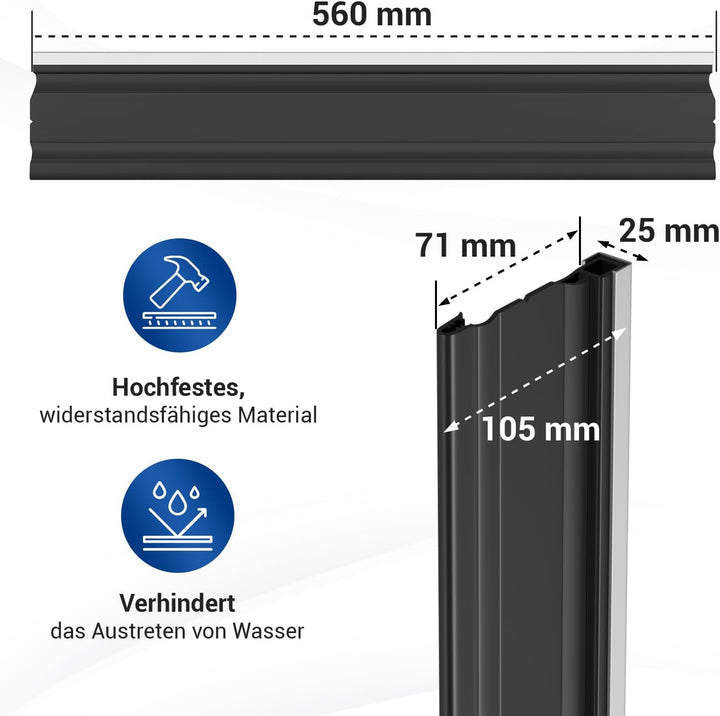 VIOKS Schürzendichtung Dichtung Spülmaschine 56 cm Ersatz für Bosch Siemens 298534 00298534 Türdicht