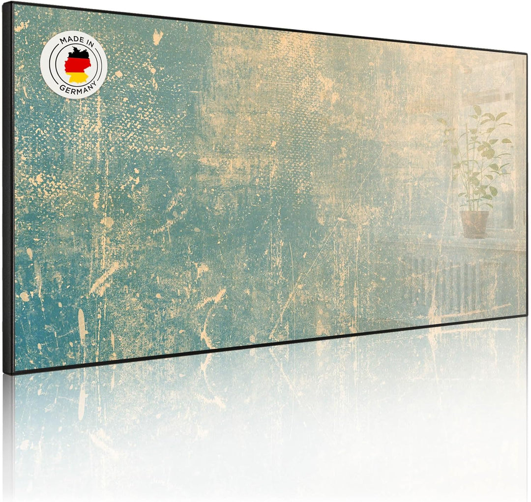banjado Magnettafel schwarz 78 x 37cm / Magnetwand Metall/Magnetpinnwand als Memoboard/Pinnwand Magn