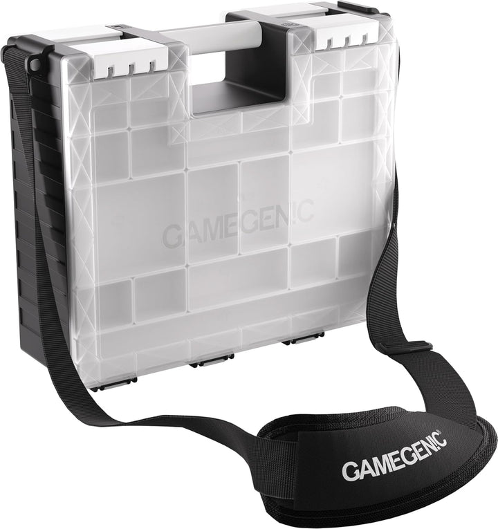 Gamegenic, Game Castle Black/White/Clear, Aufbewahrungstasche für Karten und Spielzubehör mit option
