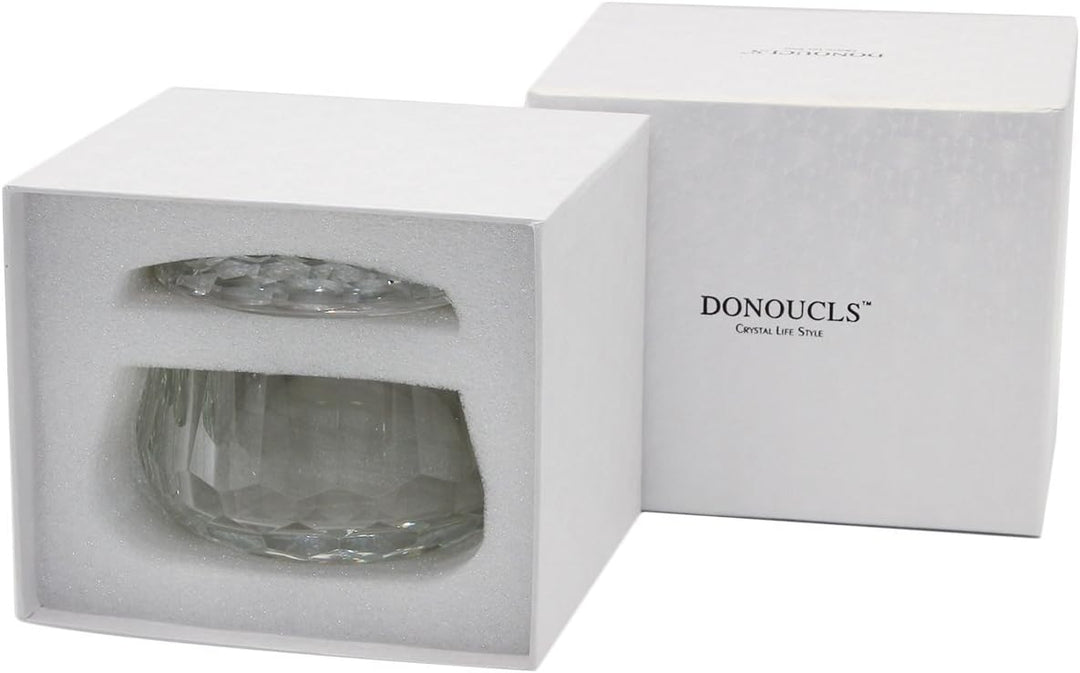 Donoucls Kristallglasschale, für Nüsse, Süssigkeiten oder Schmuck, Kristall, Bowl With Cover, 7.5x12