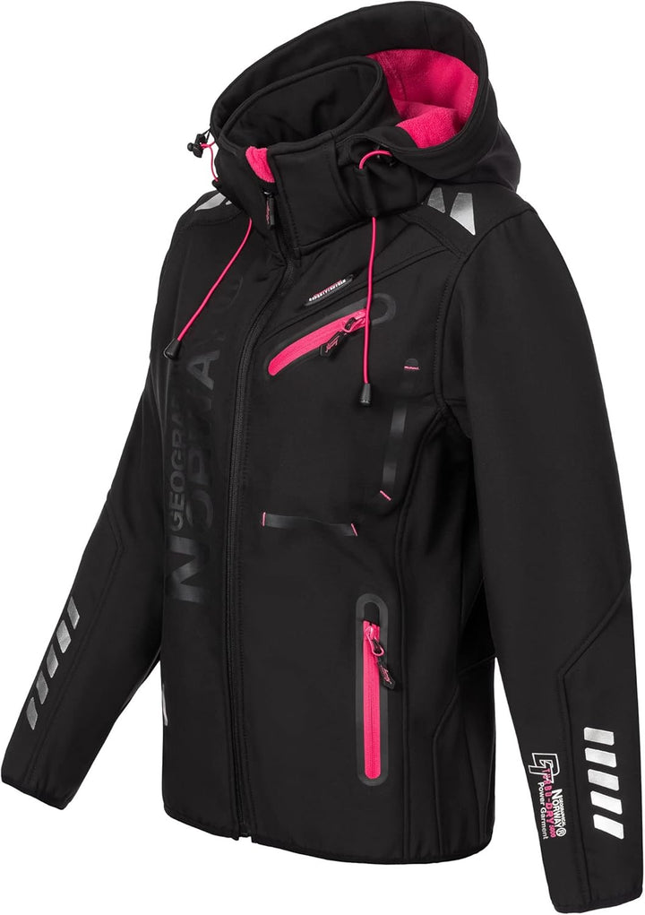 Geographical Norway Damen Softshell Funktions Outdoor Regen Jacke IMS Edition Sport wasserabweisend