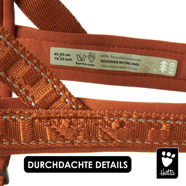Hurtta Casual Hundegeschirr ECO (Blau, 70-80cm) 70-80cm Blau, 70-80cm Blau