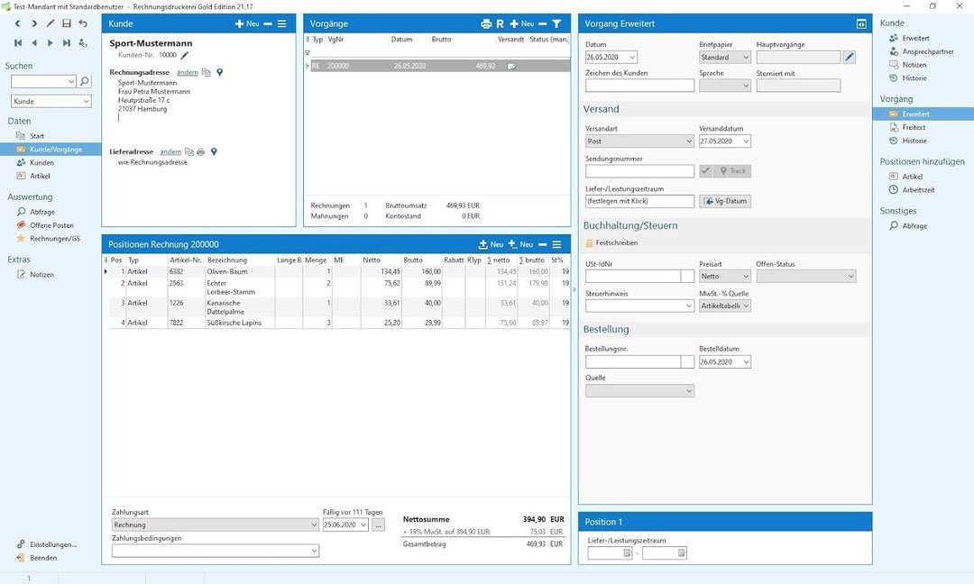 Rechnungsdruckerei 2024 PRO für Unternehmer und Handwerker - Rechnungen, Lieferscheine, Angebote, Au