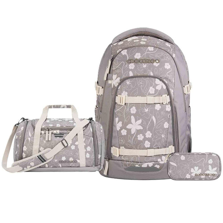 Coocazoo Mate Schulrucksack Set 3tlg. inkl Sporttasche (Vanilla Bloom), Vanilla Bloom