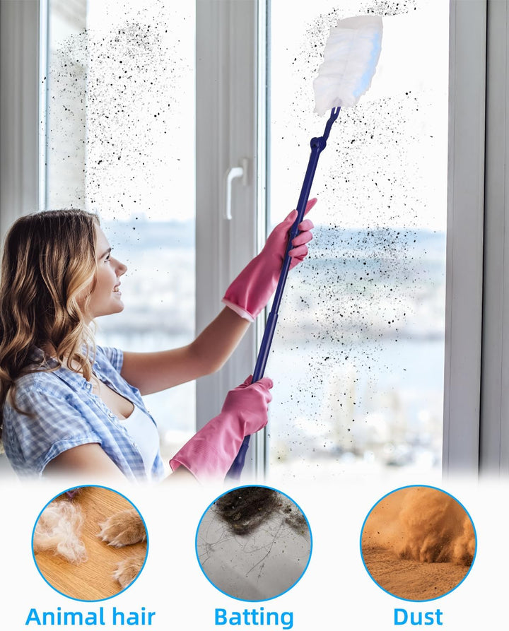 60 Stück Staubmagnet Set,Staubwedel für Duster Tücher,Tierhaare für swiffer staubwedel nachfüllpack,