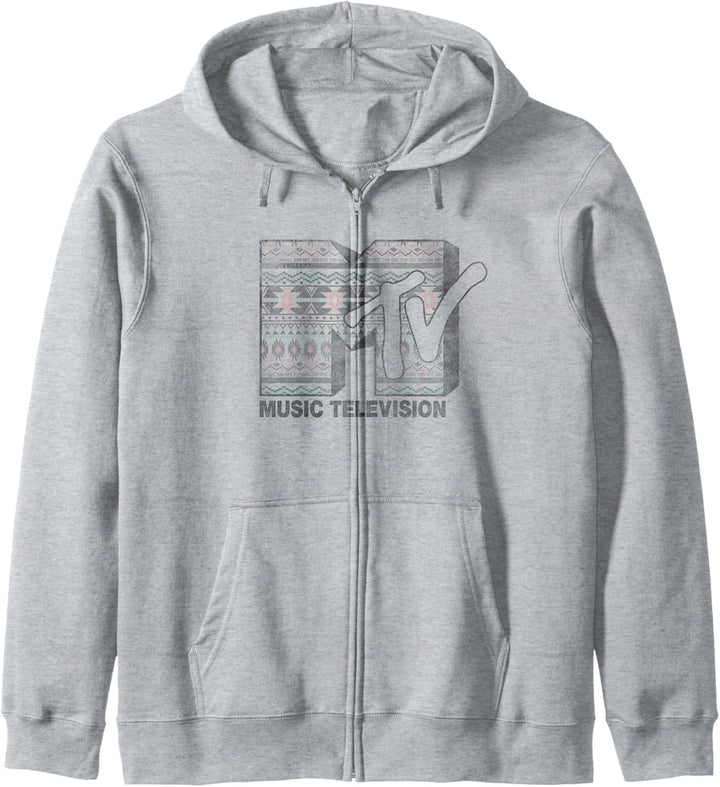 Mtv Retro Pattern Fill Kapuzenjacke