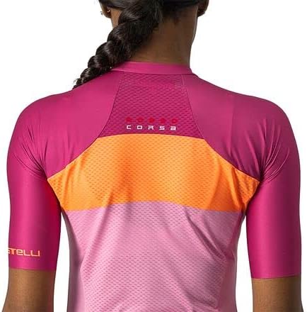 Castelli Damen Aero Pro W Jersey Sweatshirt L Pink/Korallenblitz-magenta, L Pink/Korallenblitz-magen