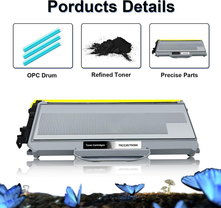 LOSMANN 4X Toner kompatibel als Ersatz für Brother TN-2120 TN2120 für Brother DCP-7030 DCP-7040 DCP-