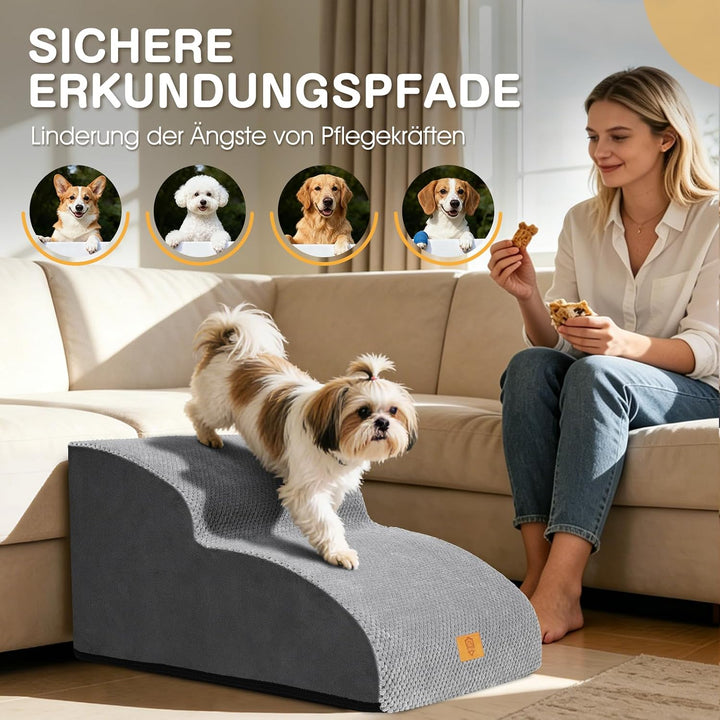 Zvonema Hundetreppe, rutschfeste Haustiertreppe, Hundetreppe für Kleine Hunde und Katzen, Hunderampe