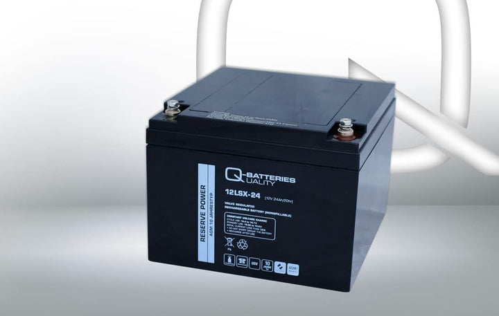 Q-Batteries 12LSX-24 12V 24Ah Blei-Vlies-Akku / AGM 10 Jahre