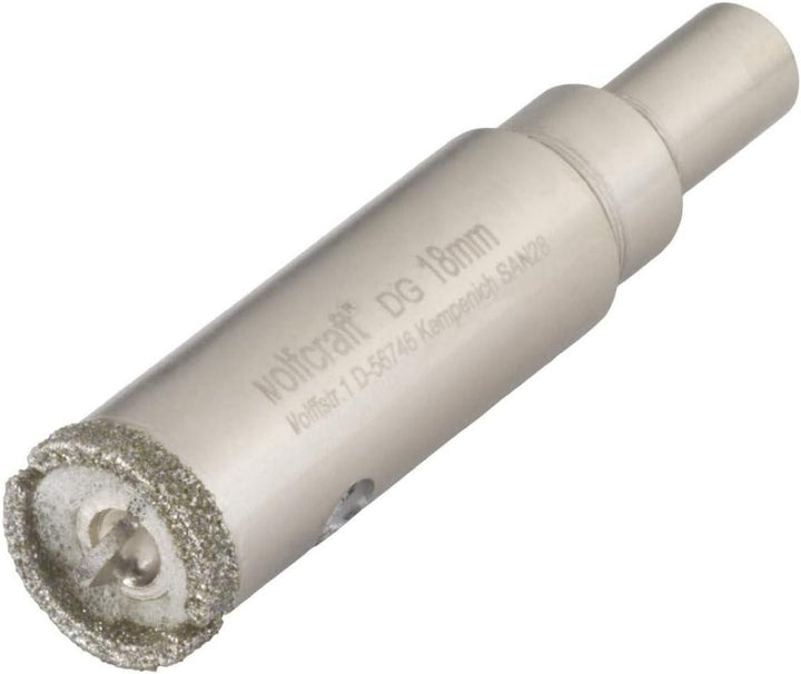 wolfcraft Ceramic Diamant-Lochsäge 5932000 – Bohrkrone inkl. Zentrierbohrer für den Akkuschrauber –