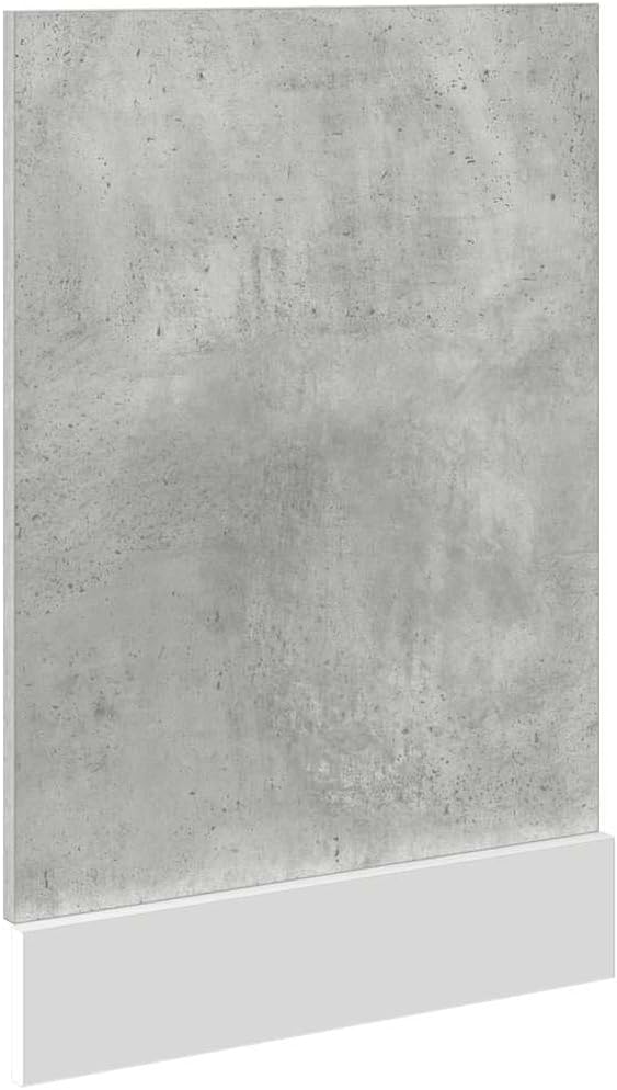 vidaXL Geschirrspülerblende Betongrau 45x3x67 cm