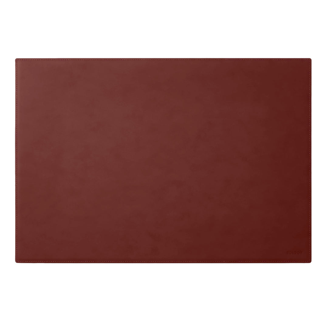 Eglooh - Mercurio - Schreibtischunterlage aus Leder Bordeaux Rot cm 65x45 - Handwerkliche Nähte und