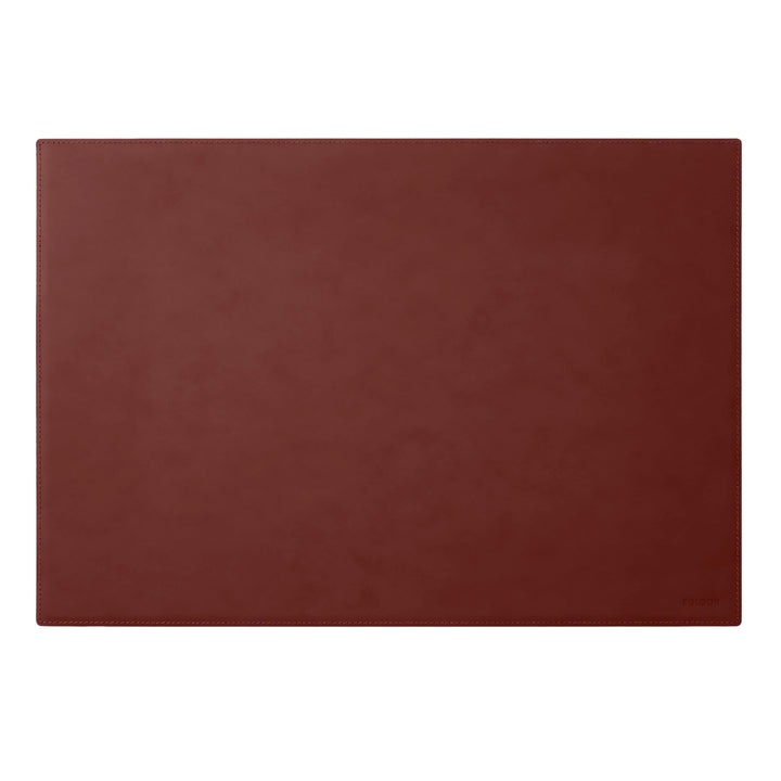 Eglooh - Mercurio - Schreibtischunterlage aus Leder Bordeaux Rot cm 65x45 - Handwerkliche Nähte und