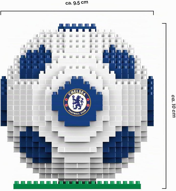 FOCO Offizielles Lizenzprodukt Chelsea FC BRXLZ-Steine 3D-Fussball Bau-Set