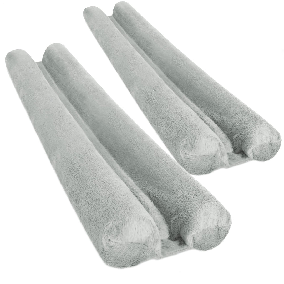 com-four® 2X Zugluftstopper für die Tür - Mikrofaser Türbodendichtung - Luftzugstopper mit Doppeldic