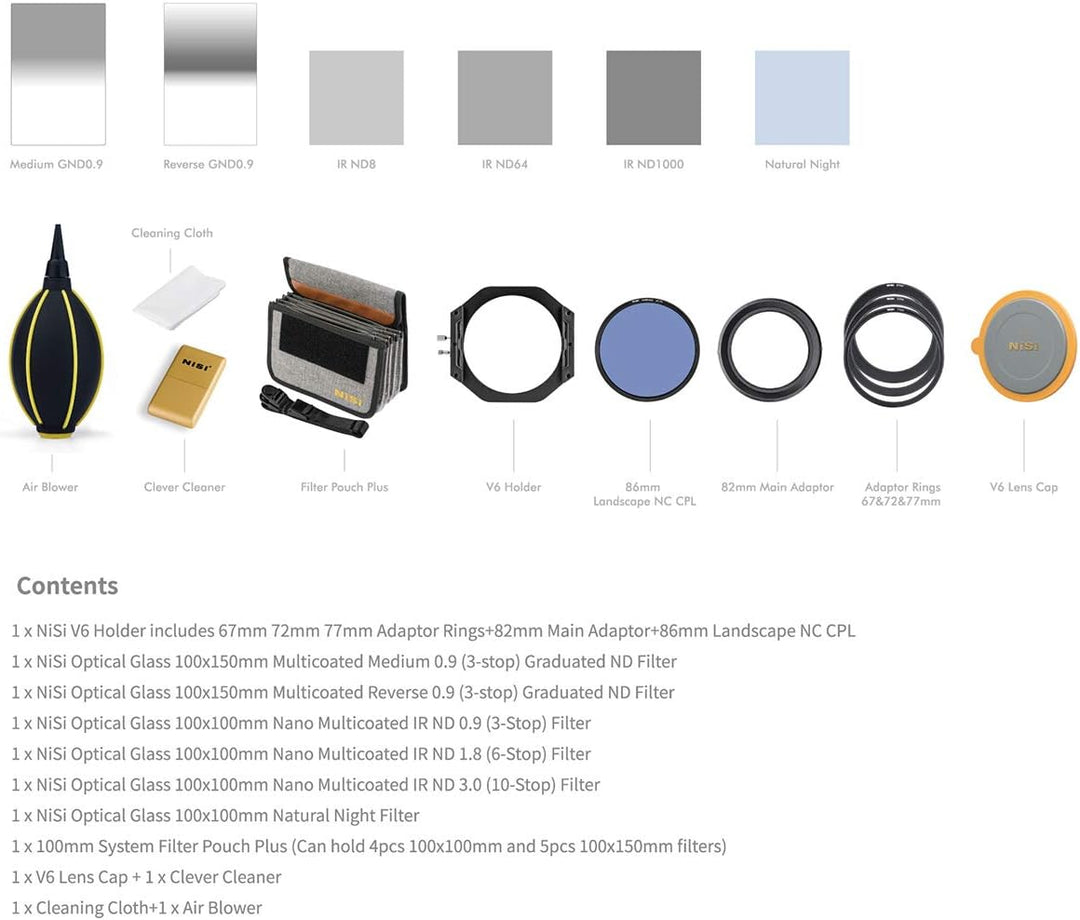 NiSi 100mm System V6 Filter Holder Kit Third Generation (Advanced Kit), Advanced Kit