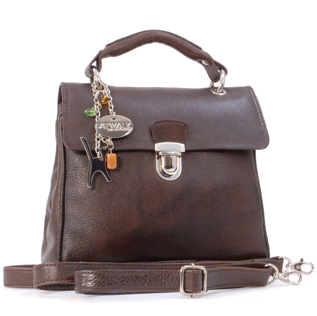 Catwalk Collection Handbags - Damen Leder Umhängetasche - Crossbody Bag/Handtasche Mittelgross - Ver