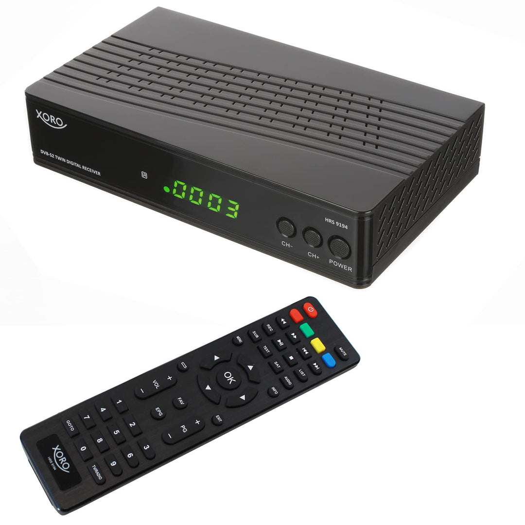 XORO HRS 9194 - DVB-S2 FullHD Satelliten Twin Receiver, PVR Ready - 2 Aufnahmen gleichzeitig möglich