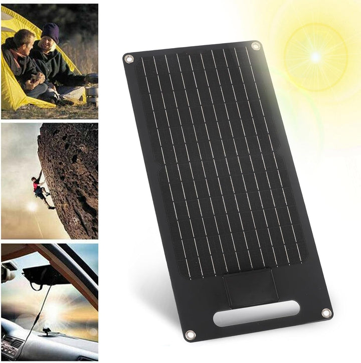 Mumusuki 50W 12V Solarpanel, Monokristalline Silizium -Abs -Solar -Ladegerät mit Dual -USB -Ausgaben