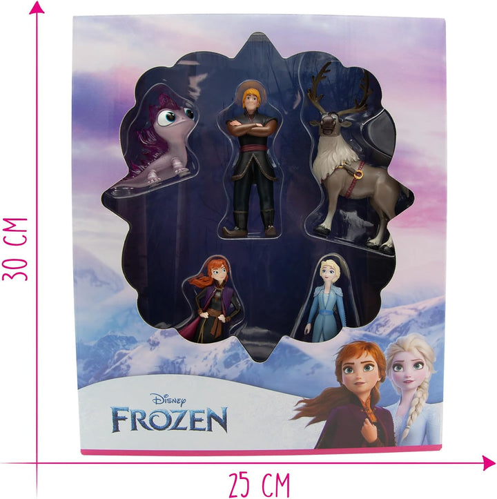 Bullyland 13414 - Spielfiguren Jubiläums-Set Prinzessin Elsa, Anna, Salamander Bruni, Kristoff und S